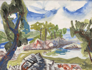 Lot 8167, Auction  114, Krauskopf, Bruno, Norwegische Fjordlandschaft im Sommer