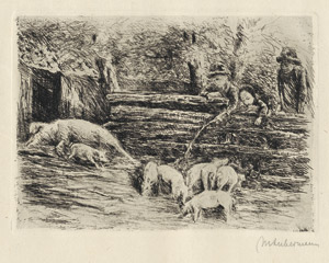 Lot 8186, Auction  114, Liebermann, Max, Ferkelchen