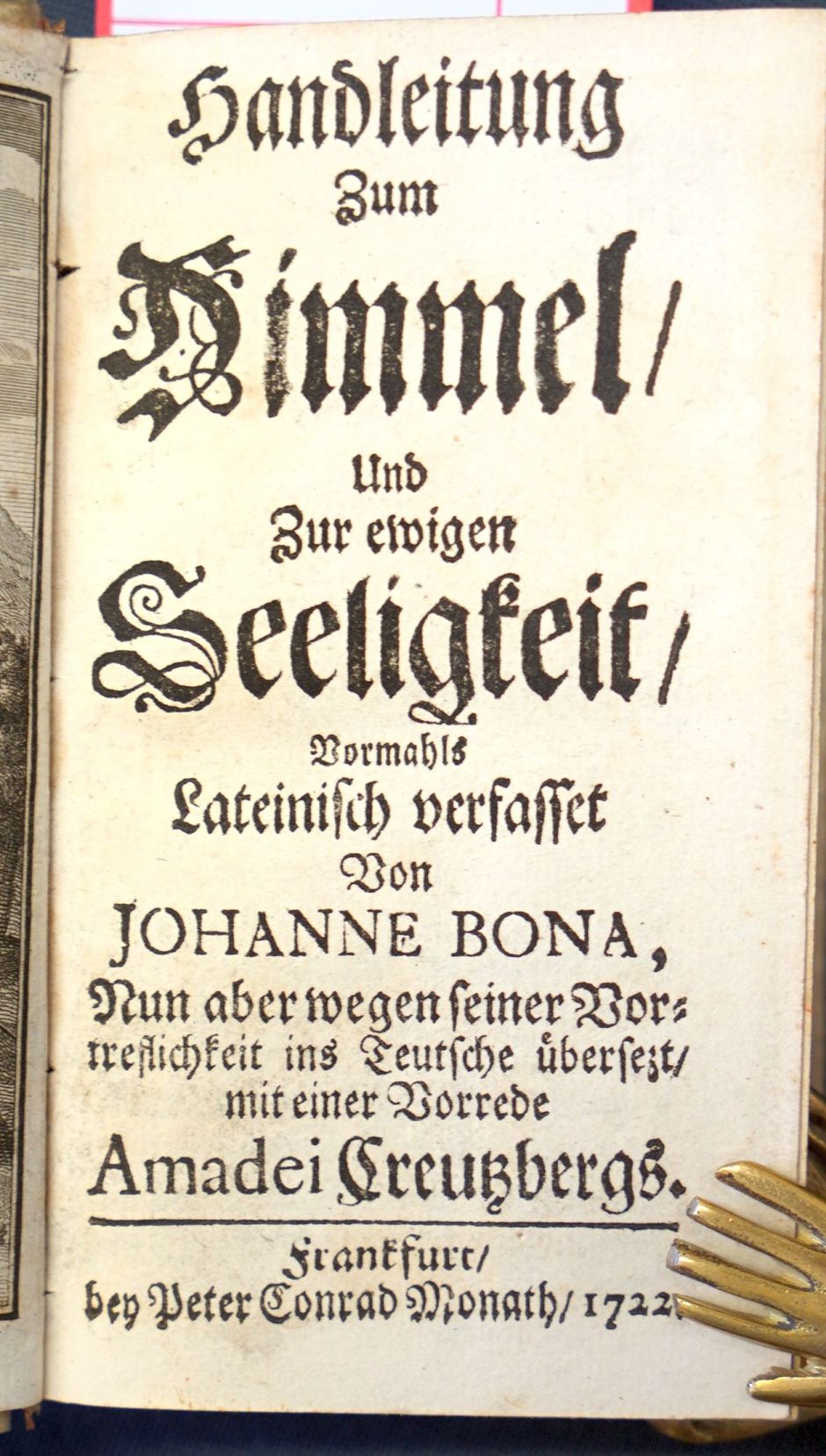 Lot 1256, Auction  115, Bona, Giovanni, Handleitung zum Himmel und zur ewigen Seeligkeit