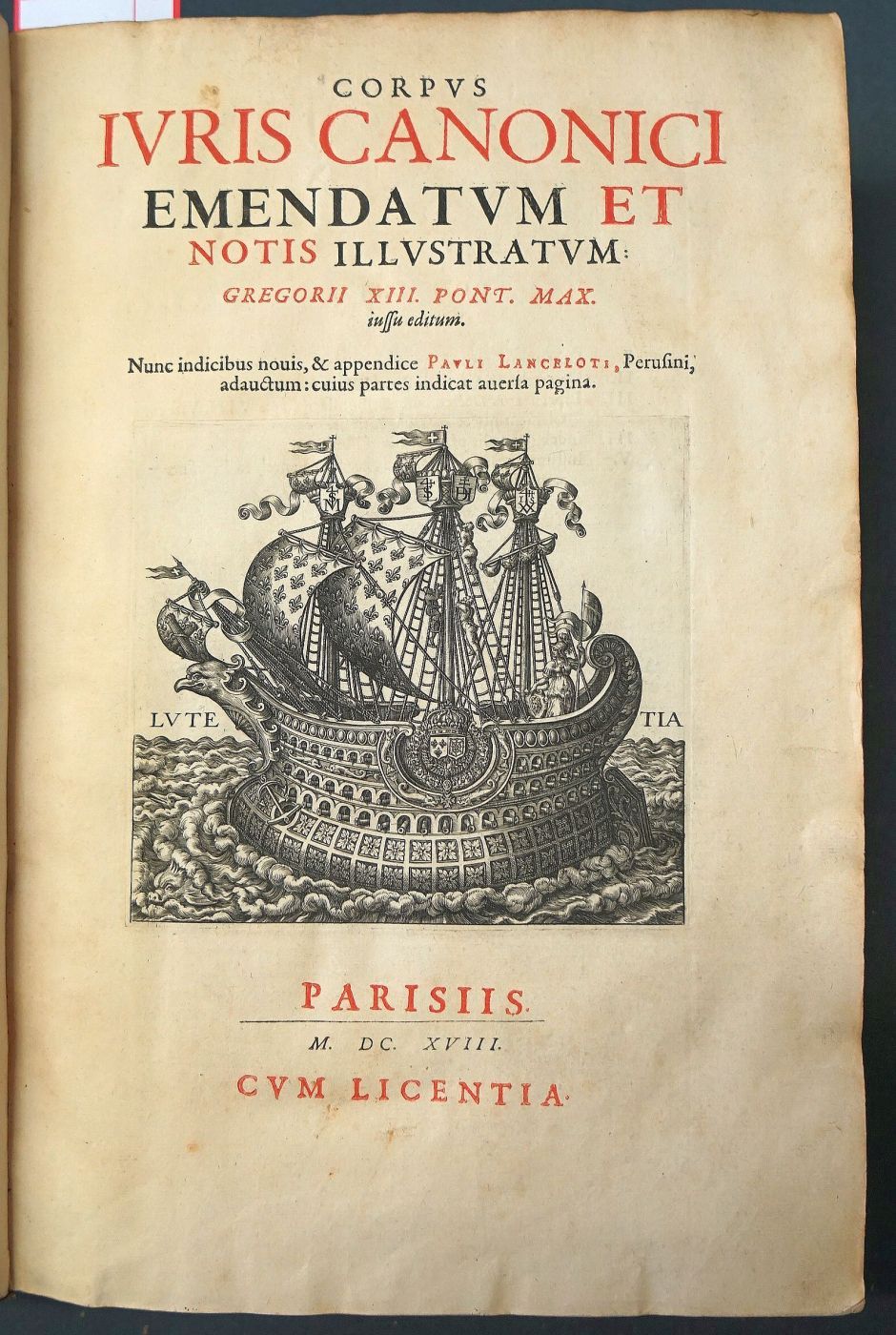 Lot 1280, Auction  115, Gregor XIII., Papst, Corpus iuris canonici emendatum et notis
