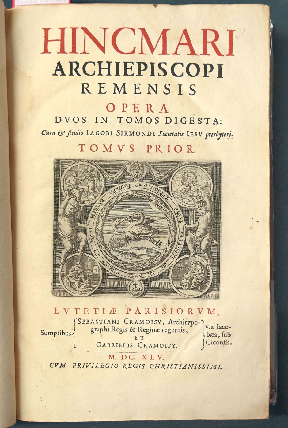 Lot 1288, Auction  115, Hincmarus Remenensis, Opera duos in tomos digesta