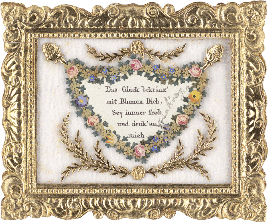 Lot 2257, Auction  115, Das Glück bekränz' mit Blumen Dich und Kunstbillet, Sey immer froh und denk' an mich
