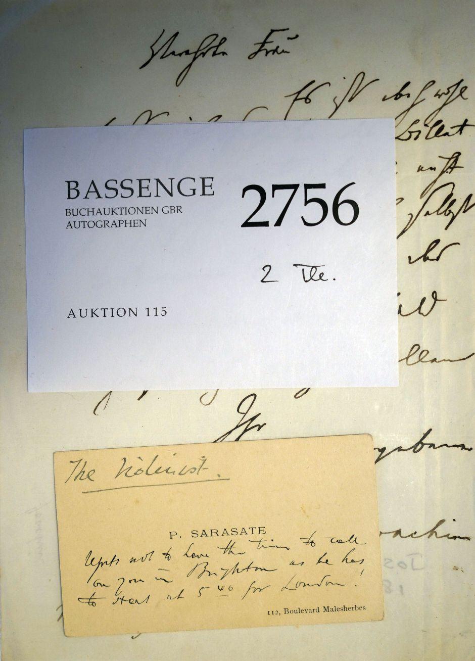 Lot 2756, Auction  115, Joachim, Joseph, Brief an eine Dame