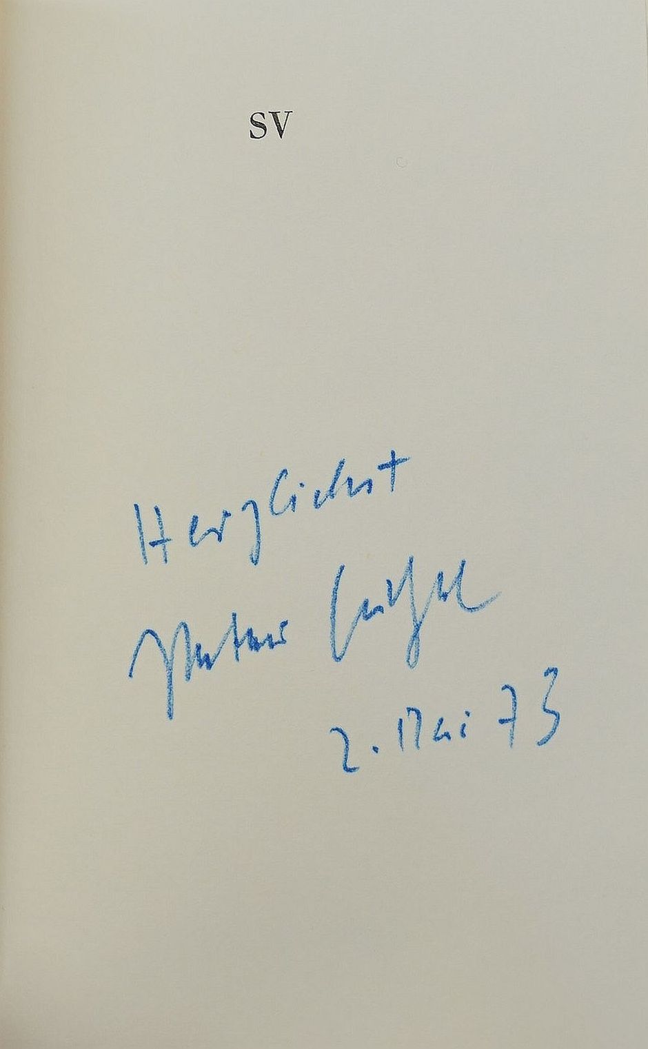 Lot 3211, Auction  115, Huchel, Peter, Gezählte Tage