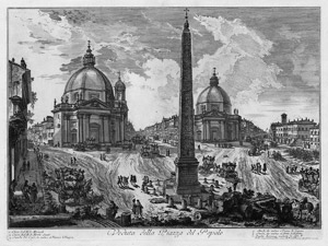 Lot 5303, Auction  115, Piranesi, Giovanni Battista, Veduta della Piazza del Popolo. 