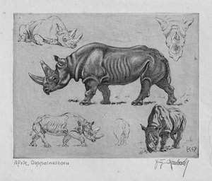 Lot 5402, Auction  115, Karbach, Eugen, Mappe mit sieben Originalgraphiken