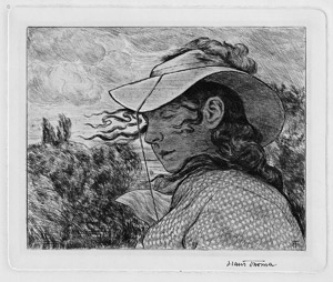 Lot 5416, Auction  115, Thoma, Hans, Bildnis mit Florentiner Hut 