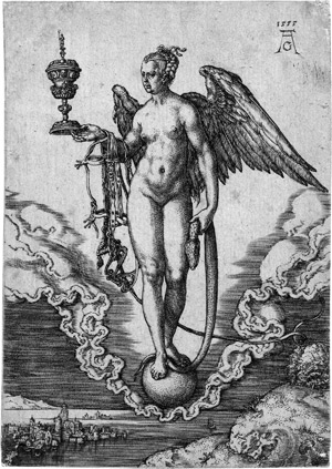 Lot 5430, Auction  115, Aldegrever, Heinrich, Fortuna, auf der Weltkugel stehend