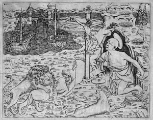 Lot 5435, Auction  115, Baldini, Baccio - Umkreis, Flusslandschaft mit dem büßenden hl. Hieronymus