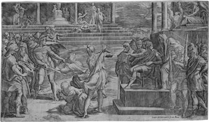 Lot 5473, Auction  115, Caraglio, Jacopo, Das Märtyrium der hll. Petrus und Paulus