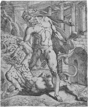 Lot 5514, Auction  115, Fantuzzi, Antonio, Herkules im Kampf mit Cacus