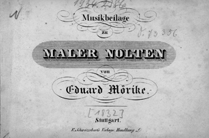 Lot 2280, Auction  116, Mörike, Eduard, Musikbeilage zu Maler Nolten