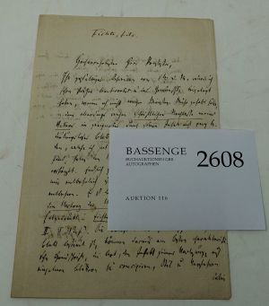 Lot 2608, Auction  116, Fichte, Immanuel Hermann von, Brief 1841
