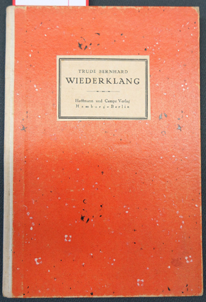 Lot 3813, Auction  116, Bernhard, Trude, Wiederklang