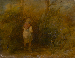 Lot 6062, Auction  116, Piepenhagen, August Friedrich, Mädchen, in einem Waldbach watend