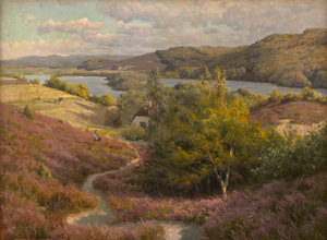 Lot 6147, Auction  116, Mønsted, Peder Mork, Jütländische Heidelandschaft in Virklund bei Silkeborg