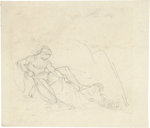 Lot 6306, Auction  116, Schwind, Moritz von, Jüngling einen Schatz aus einem Fluss bergend