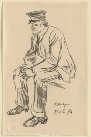 Lot 7174, Auction  116, Grosz, George, Sitzender Mann