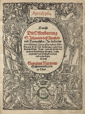 Lot 1162, Auction  117, Nigrinus, Georg und Funck, Johann, Apocalypsis. Das ist: die Offenbarung  [und:] Apocalypsis, Das ist: Gründtliche Erklärung der Offenbarung. 