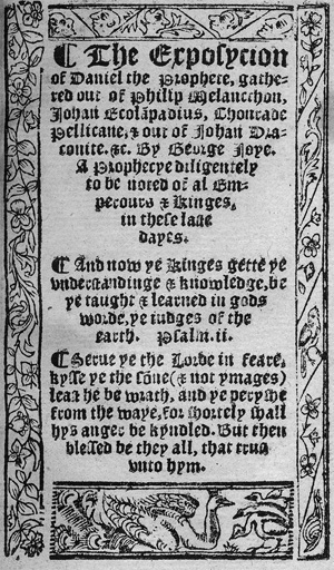 Lot 1252, Auction  117, Joye, George und Melanchthon, Philipp, The exposycion of Daniel the prophete