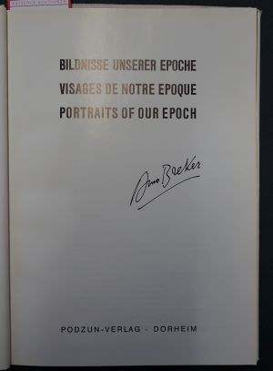 Lot 3044, Auction  117, Breker, Arno, Bildnisse unserer Epoche (Widmungsexemplar)