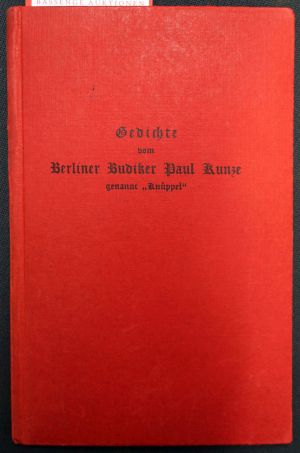 Lot 3378, Auction  117, Kunze, Paul und Stomps, Victor Otto, Gedichte