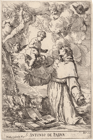 Lot 5462, Auction  117, Carpioni, Giulio, Der hl. Antonius kniet vor dem Christusknaben