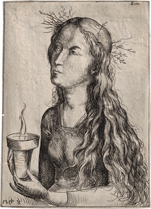 Lot 5660, Auction  117, Schongauer, Martin - Umkreis, Eine der weisen Jungfrauen