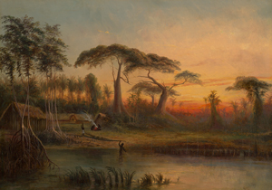 Lot 6115, Auction  117, Klingelhöfer, Fritz, Nigerlandschaft mit Affenbrotbäumen