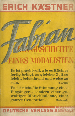 Lot 3531, Auction  118, Kästner, Erich, Fabian. Die Geschichte eines Moralisten (SU)