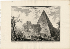 Lot 5261, Auction  118, Piranesi, Giovanni Battista, Veduta del Sepolcro di Cajo Cestio