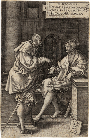 Lot 5394, Auction  118, Aldegrever, Heinrich, Amnon und Jonadab; Absalom und Thamar