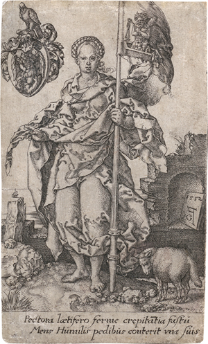 Lot 5397, Auction  118, Aldegrever, Heinrich, Die Nächstenliebe; Die Demut