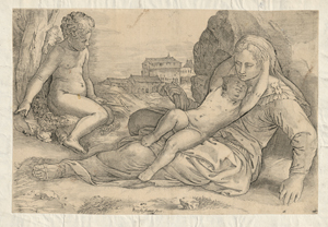 Lot 5460, Auction  118, Franco, Giovanni Battista, Maria auf dem Erdboden sitzend mit dem Jesuskind und dem Johannesknaben