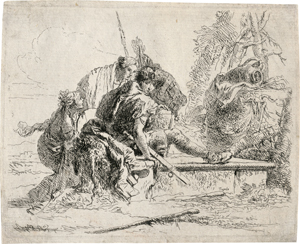 Lot 5612, Auction  118, Tiepolo, Giovanni Battista, Due soldati e due donne