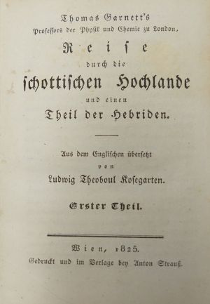 Lot 75, Auction  119, Garnett, Thomas, Reise durch die schottischen Hochlande