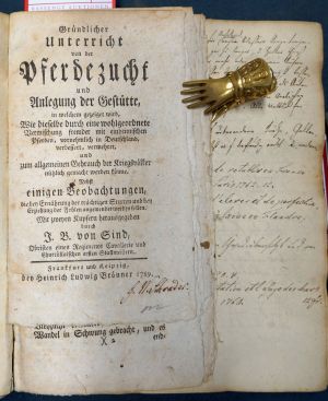 Lot 359, Auction  119, Sind, Johann Baptist von, Gründlicher Unterricht von der Pferdezucht 