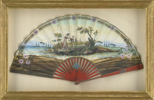 Lot 2224, Auction  119, Fächer, Fischer und Schäferin an einem Seeufer