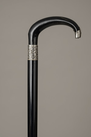 Lot 2340, Auction  119, Eleganter Spazierstock, Spazierstock mit Ebenholzschuss und schwarzem Horngriff