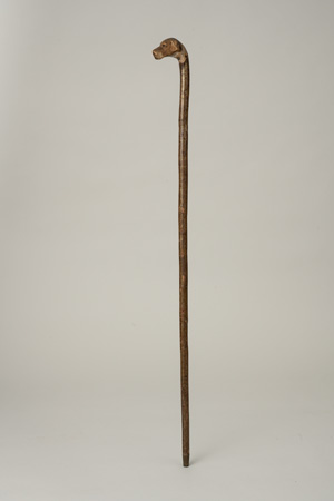 Lot 2370, Auction  119, Spazierstock mit Hundekopfgriff, Spazierstock mit geschnitztem Hundekopf