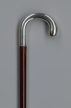 Lot 2374, Auction  119, Spazierstock, Zeitgenössicher Spazierstock mit Silber-Rundhaken