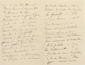Lot 2617, Auction  119, Toulouse-Lautrec, Henri de, Brief an seine Mutter