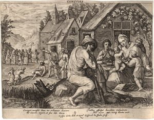 Lot 5031, Auction  119, Passe d. J., Crispijn de, Conjuges: Lob auf die rechtmäßige Ehe. 