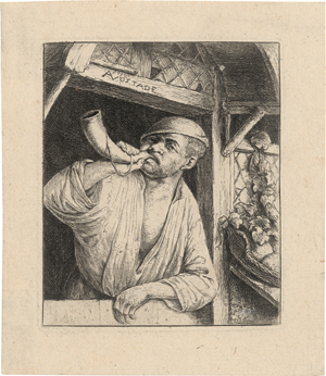 Lot 5522, Auction  119, Ostade, Adriaen van, Der Bäcker, der das Horn bläst