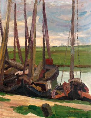 Lot 6211, Auction  119, Balwé, Arnold, Segelboote im Hafen von Huizen