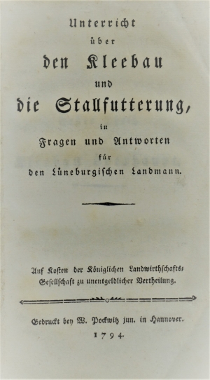 Lot 475, Auction  120, Thaer, Albrecht Daniel, Unterricht über den Kleebau