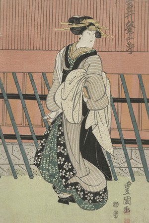 Lot 520, Auction  120, Toyokuni I., Utagawa, Bijin-ga. Zwei vornehme junge Japanerinnen im Gespräch beim Tee. 