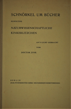 Lot 660, Auction  120, Junk, Wilhelm, Schnörkel um Bücher