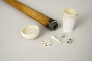 Lot 2266, Auction  120, Würfelspielstock, Systemstock mit Spielwürfeln