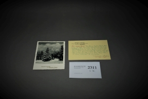 Lot 2311, Auction  120, Doderer, Heimito von, 2 Glückwunsch-Karten